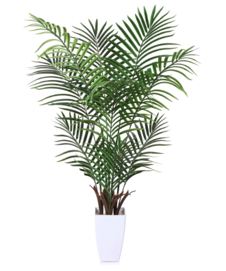 4FT Tall Faux Plant with White Taper Planter